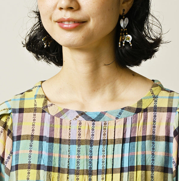 45R Khadi Dobby Tuck Dress