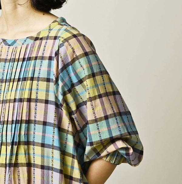 45R Khadi Dobby Tuck Dress