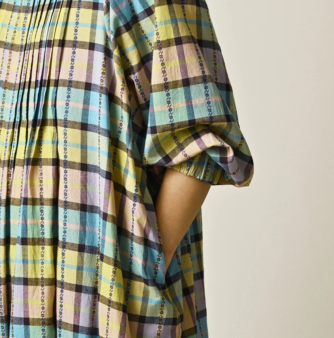 45R Khadi Dobby Tuck Dress - Image 9