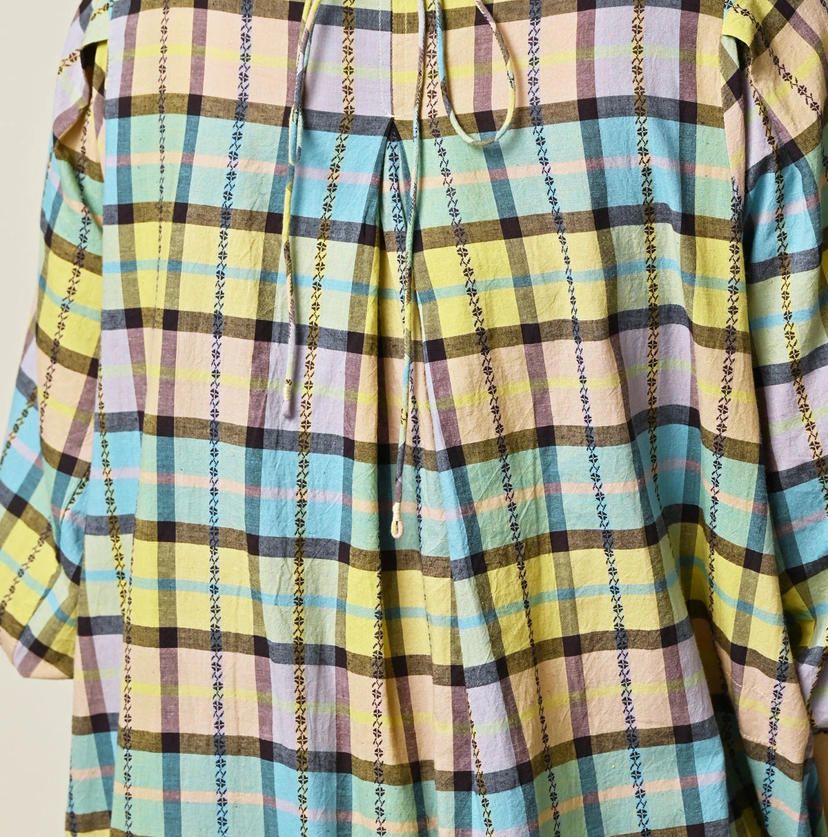 45R Khadi Dobby Tuck Dress