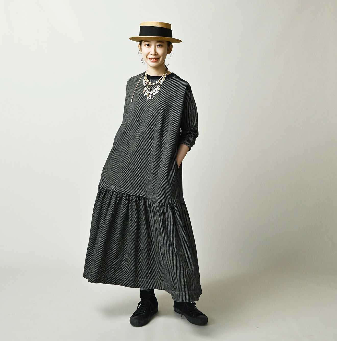 45R Indigo Hickory Tenjiku Dress - Image 3