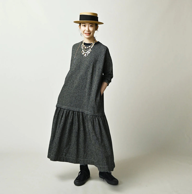45R Indigo Hickory Tenjiku Dress - Image 3