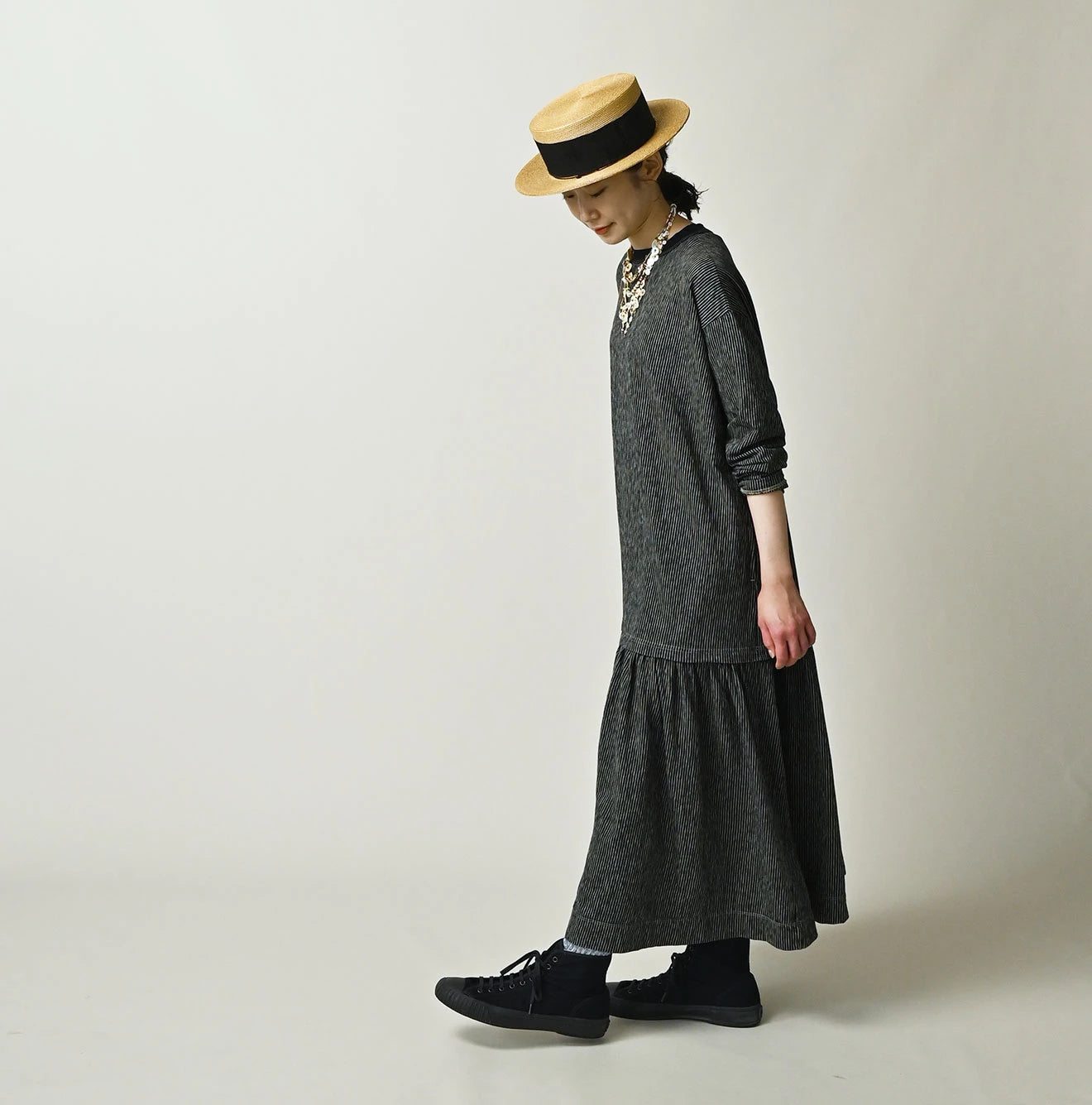 45R Indigo Hickory Tenjiku Dress - Image 4