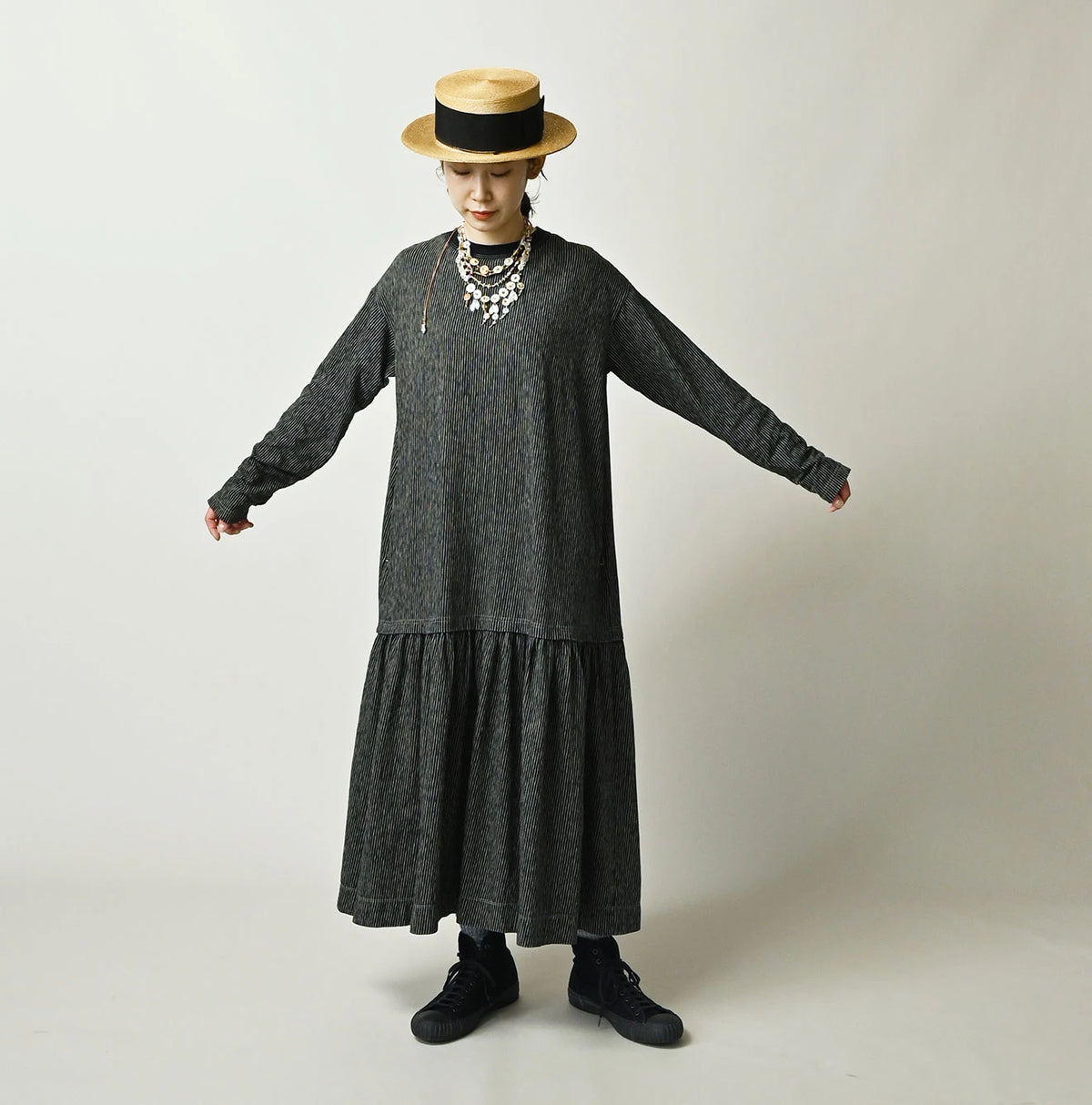 45R Indigo Hickory Tenjiku Dress