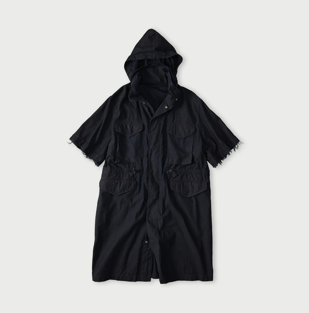 45R Indigo Light Back Sateen Hoodie Dress