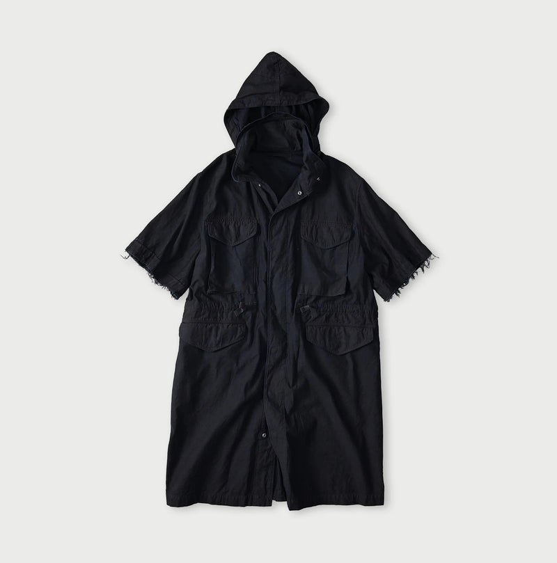 45R Indigo Light Back Sateen Hoodie Dress - Image 1