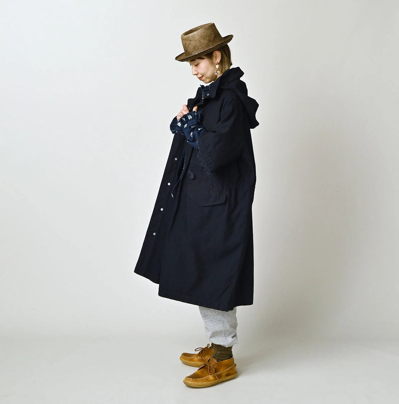 45R Indigo Light Back Sateen Hoodie Dress - Image 3