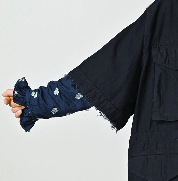 45R Indigo Light Back Sateen Hoodie Dress