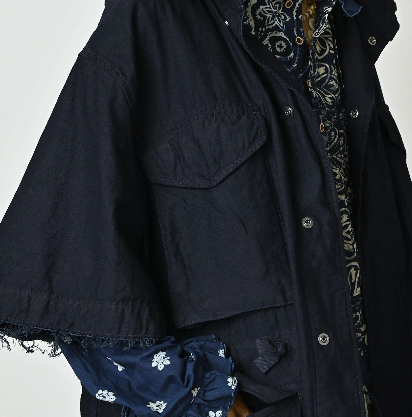 45R Indigo Light Back Sateen Hoodie Dress - Image 7