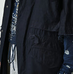 45R Indigo Light Back Sateen Hoodie Dress