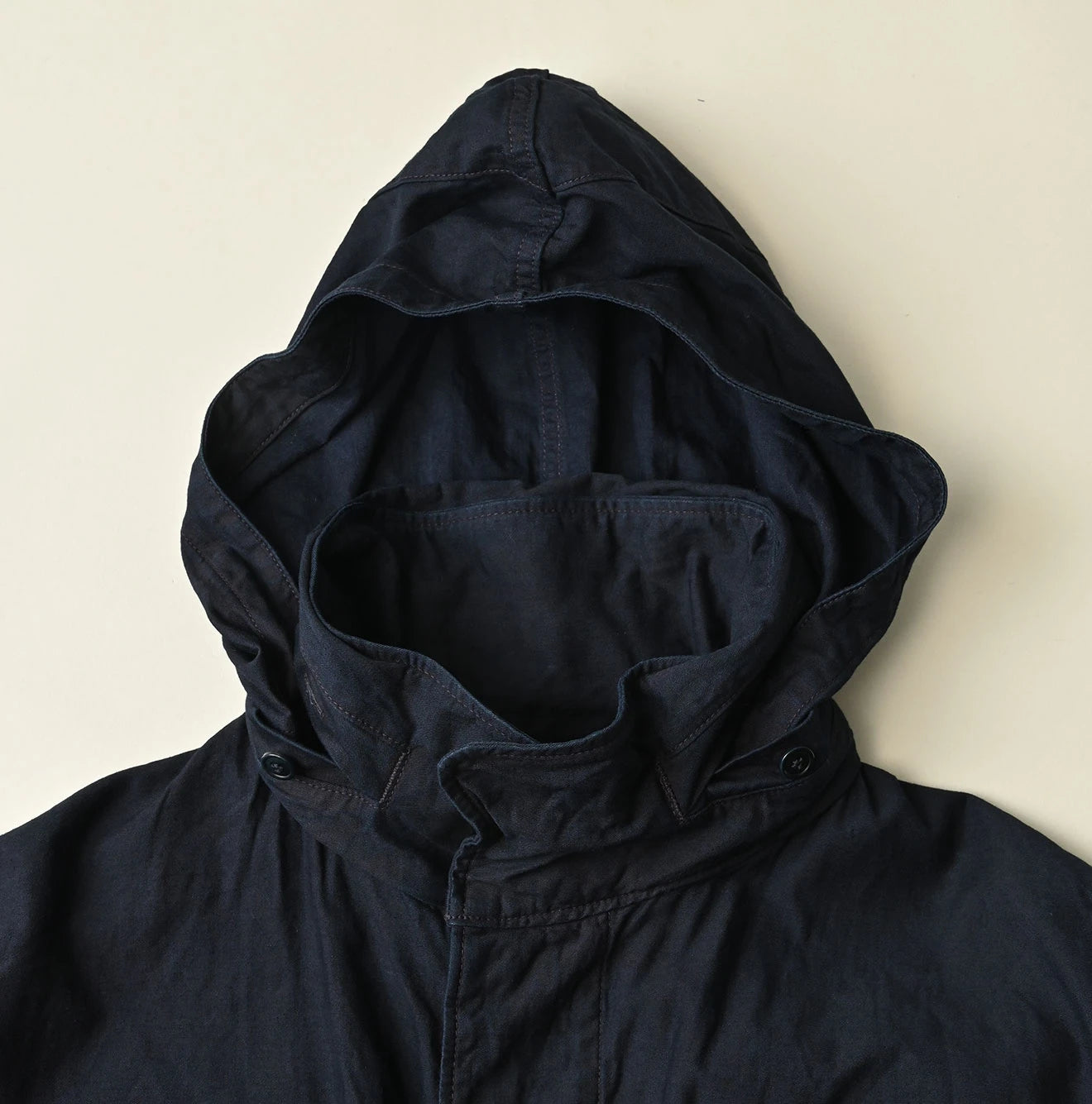 45R Indigo Light Back Sateen Hoodie Dress - Image 14
