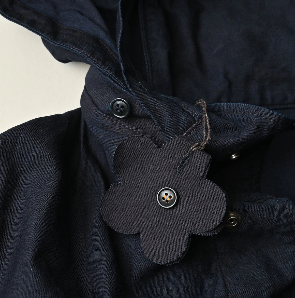45R Indigo Light Back Sateen Hoodie Dress