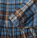 45R Ai Indigo Check Khadi Dobby Tuck Dress