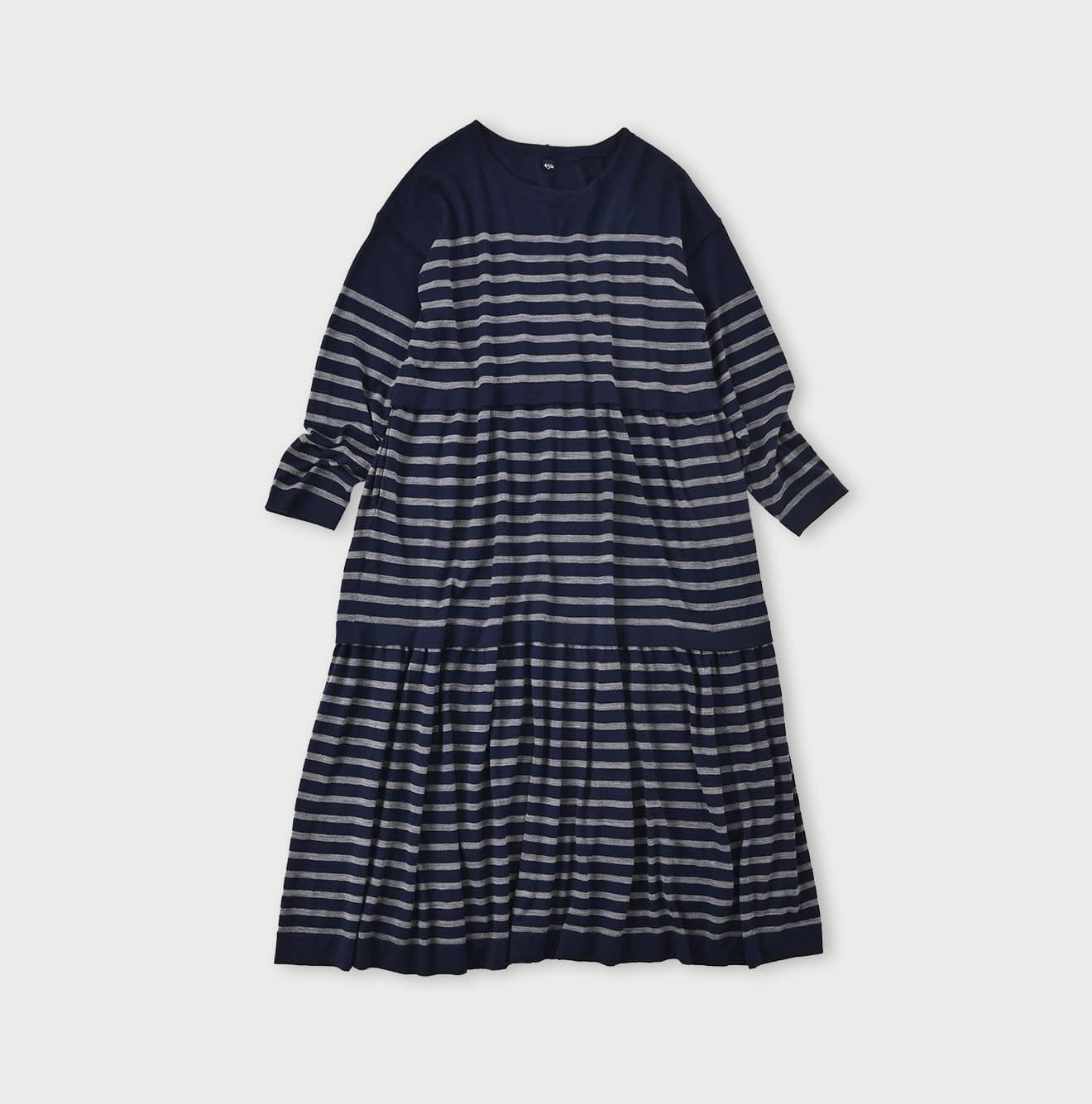 Basque Tenjiku Stripe Tiered Dress