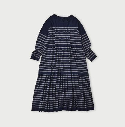 Basque Tenjiku Stripe Tiered Dress