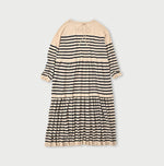 Basque Tenjiku Stripe Tiered Dress - 45R by 45rpm studio