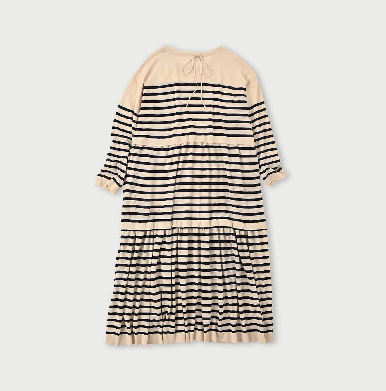 Basque Tenjiku Stripe Tiered Dress - 45R by 45rpm studio - Image 5
