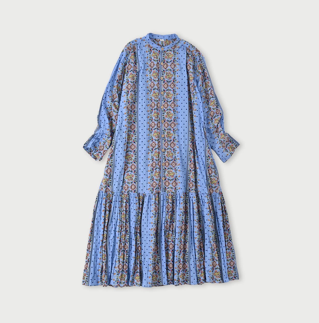 45R Paisley Dot Stripe Dress