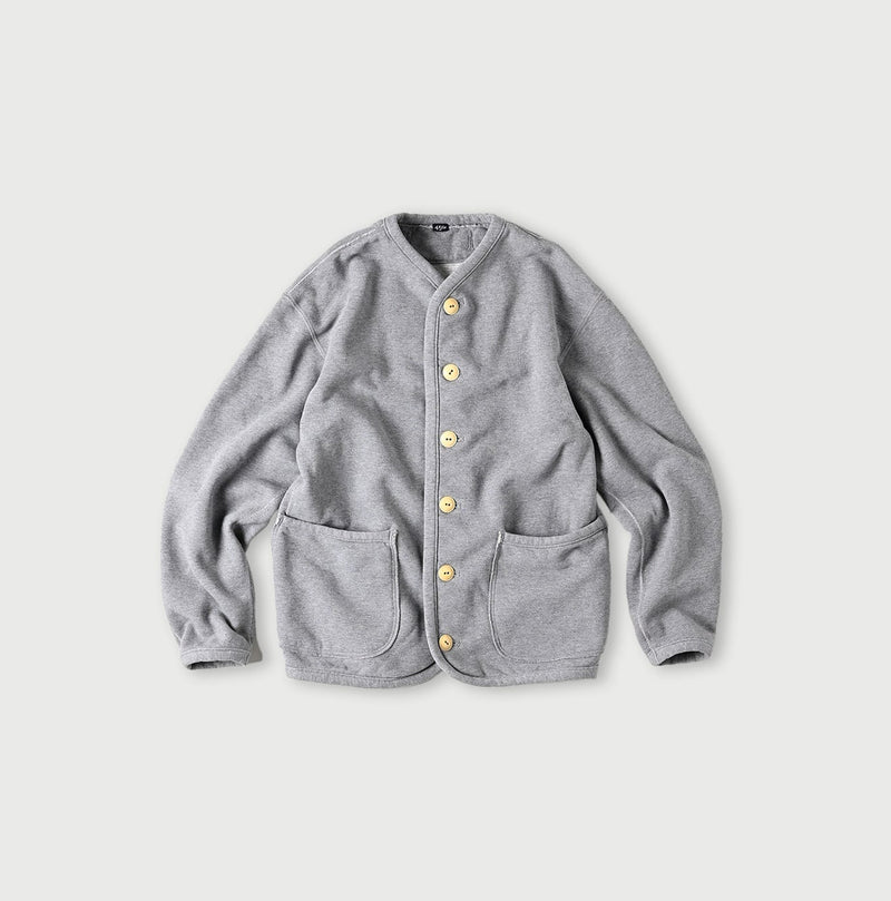 45R Heritage Cotton Fleece 908 Binding Cardigan (Top-dyed)