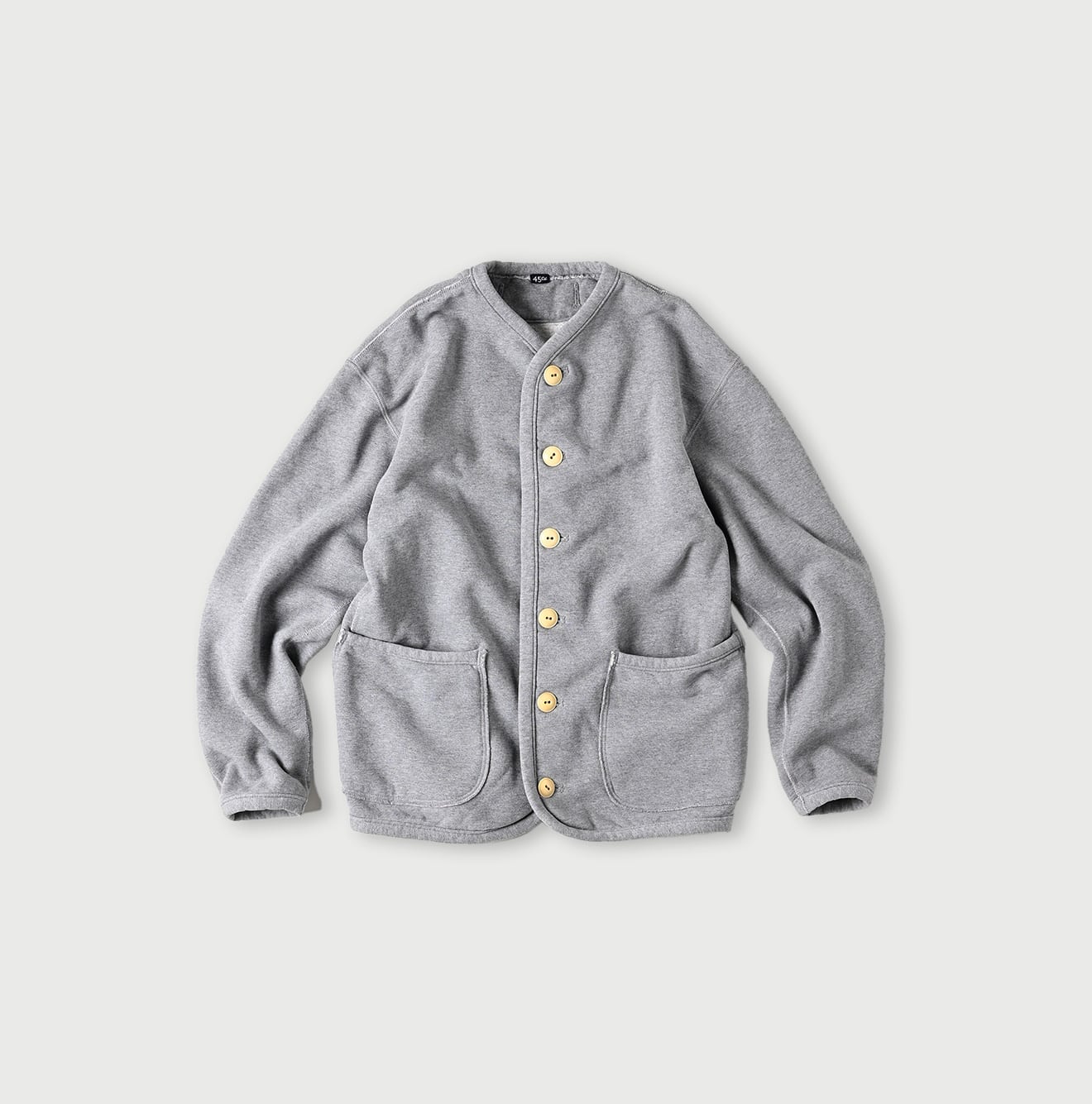 45R Heritage Cotton Fleece 908 Binding Cardigan (Top-dyed)
