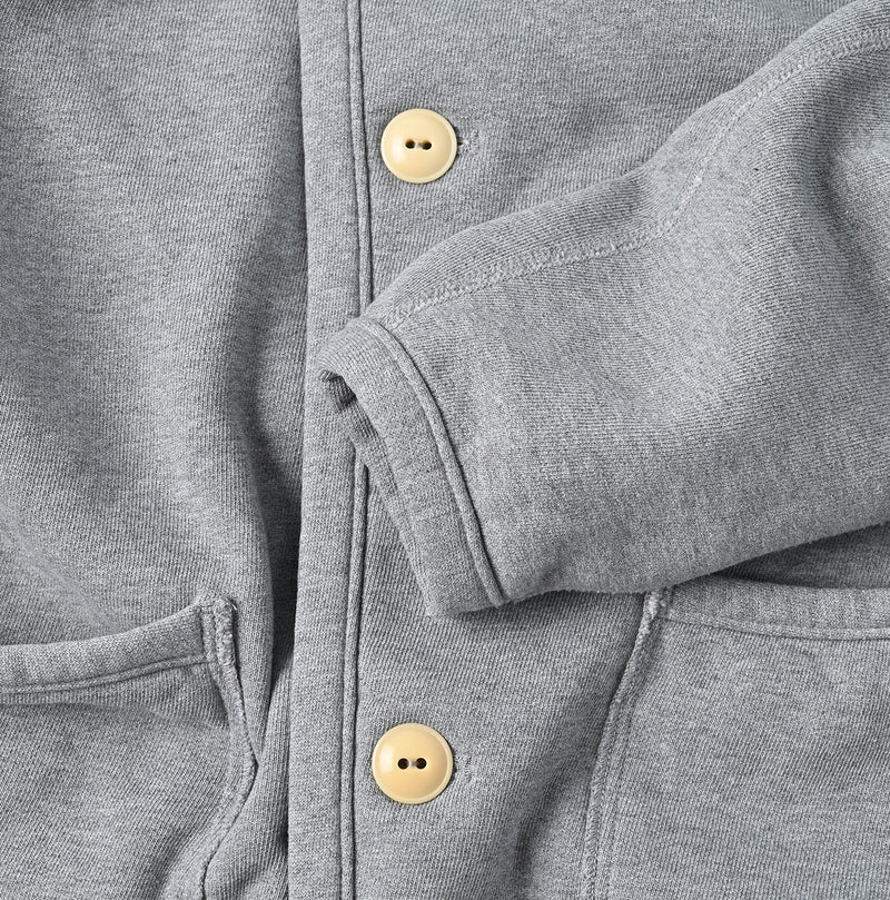 45R Heritage Cotton Fleece 908 Binding Cardigan (Top-dyed)
