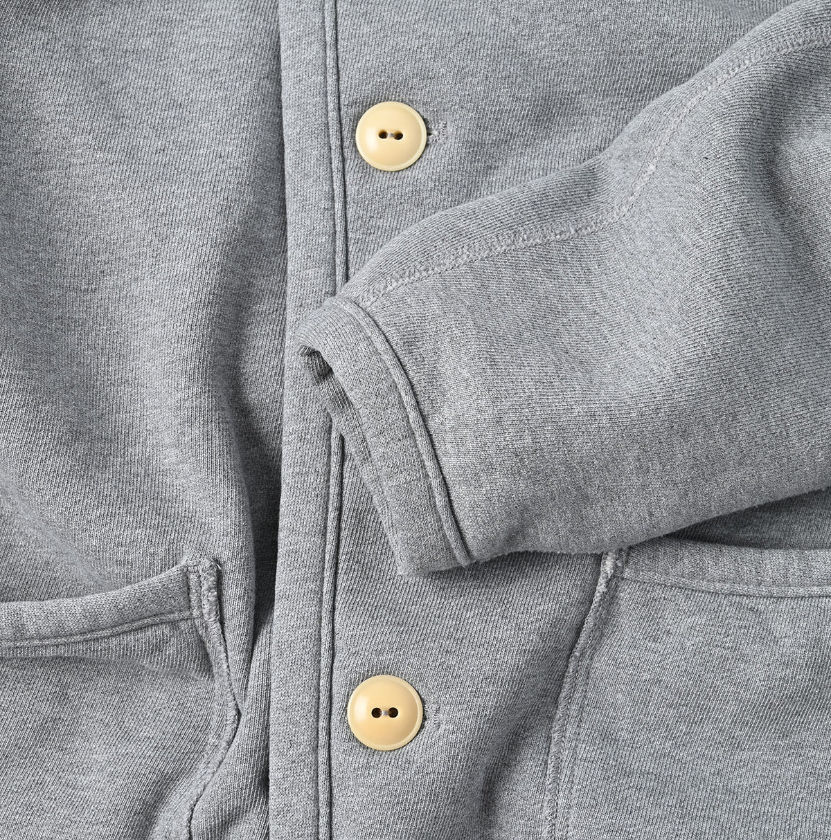 45R Heritage Cotton Fleece 908 Binding Cardigan (Top-dyed)