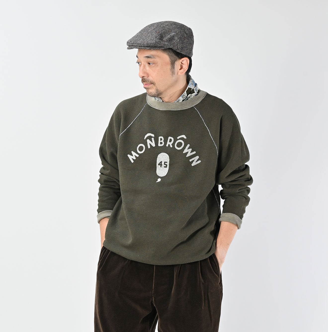 45R Cotton Fleece 908 Raglan Sweat (Top-dyed) - Image 8