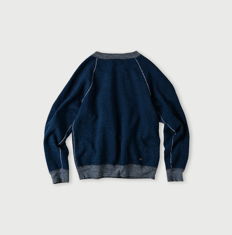 45R Indigo Cotton Fleece 908 Raglan Sweat - Image 14