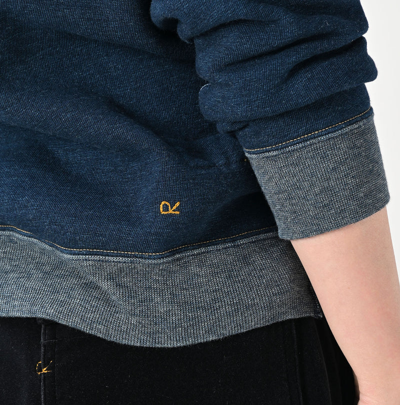 45R Indigo Cotton Fleece 908 Raglan Sweat - Image 13