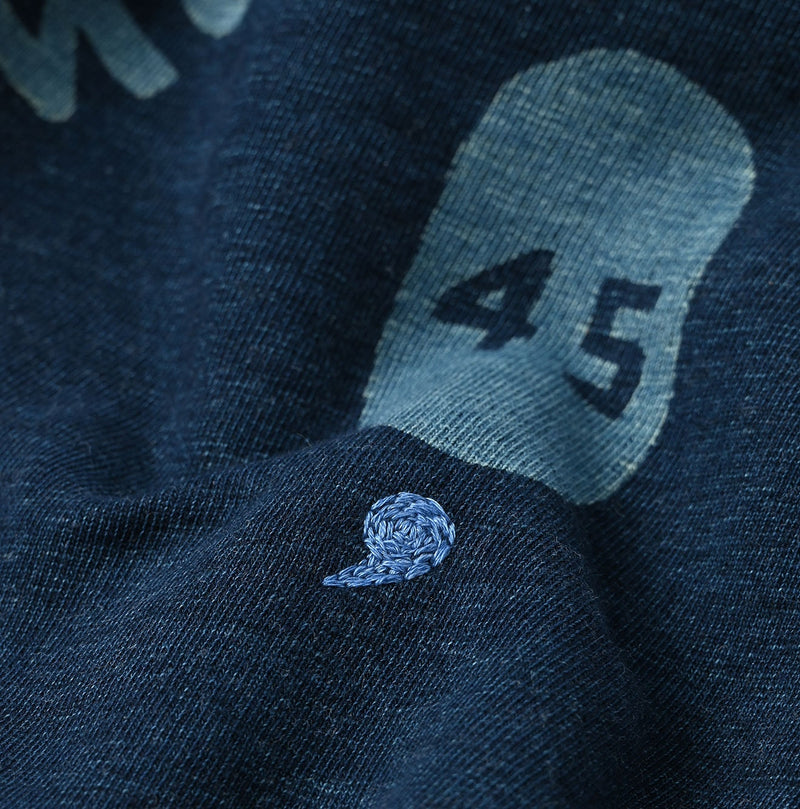 45R Indigo Cotton Fleece 908 Raglan Sweat - Image 16