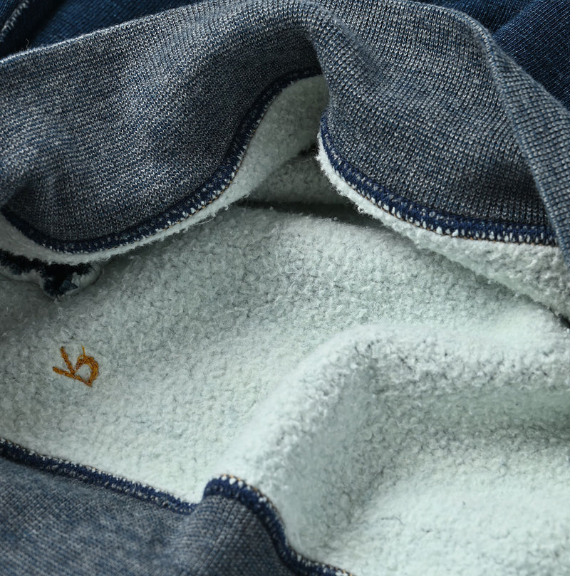 45R Indigo Cotton Fleece 908 Raglan Sweat - Image 19