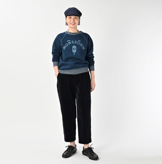45R Indigo Cotton Fleece 908 Raglan Sweat