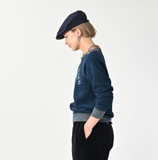 45R Indigo Cotton Fleece 908 Raglan Sweat