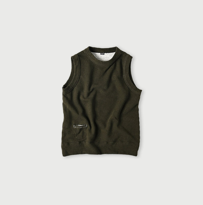 45R Cotton Fleece Vest (Top dyed) - Image 3