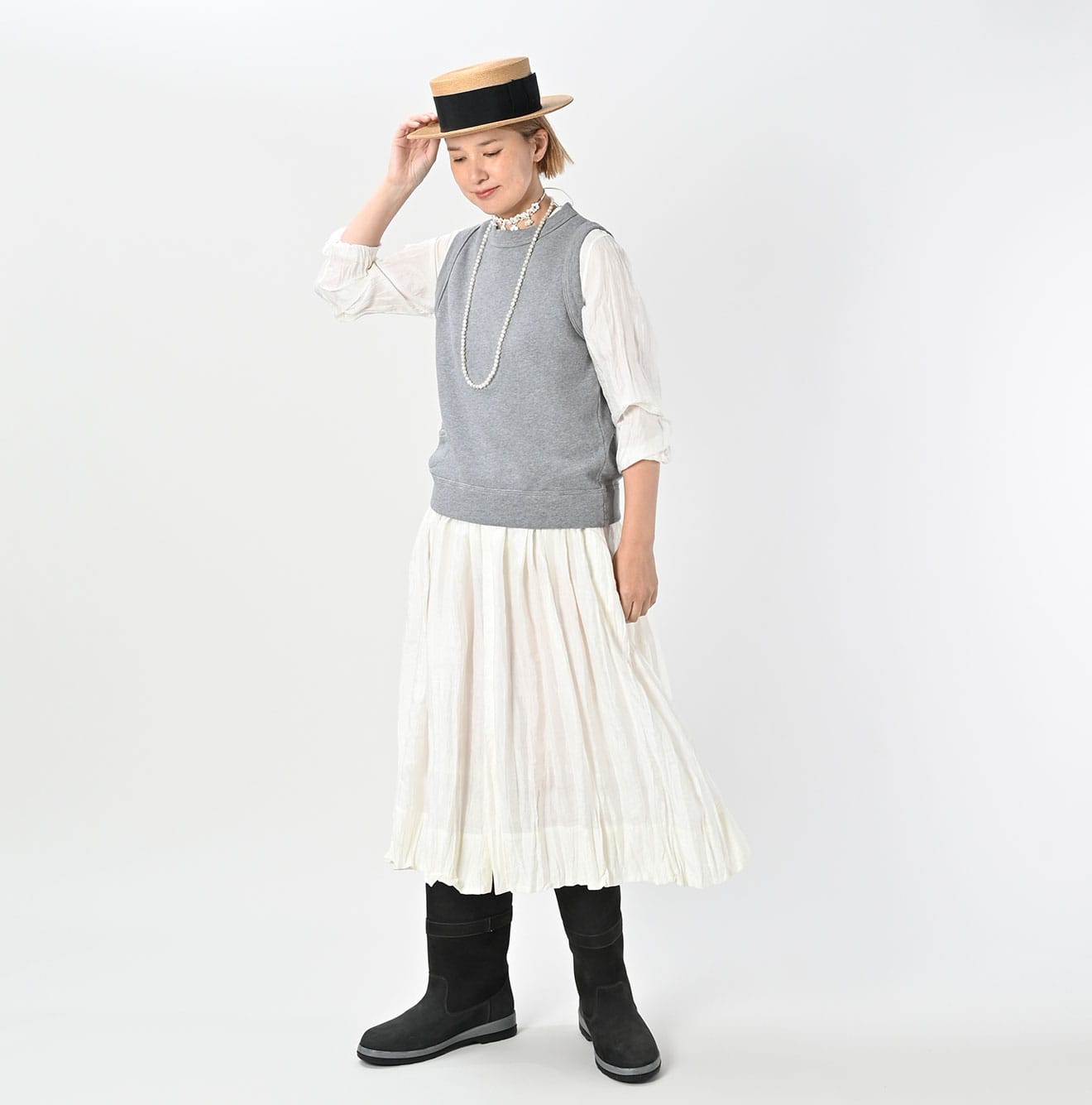 45R Cotton Fleece Vest (Top dyed) - Image 5