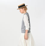 45R Cotton Fleece Vest (Top dyed)