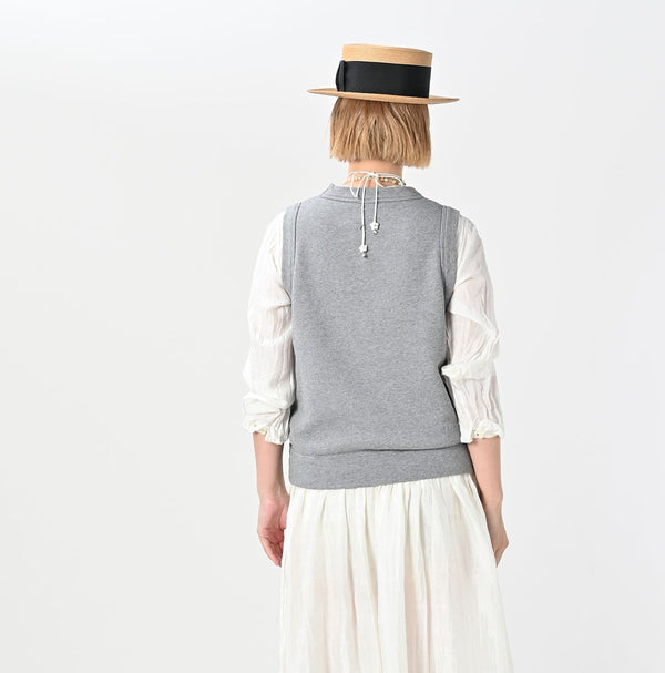 45R Cotton Fleece Vest (Top dyed)