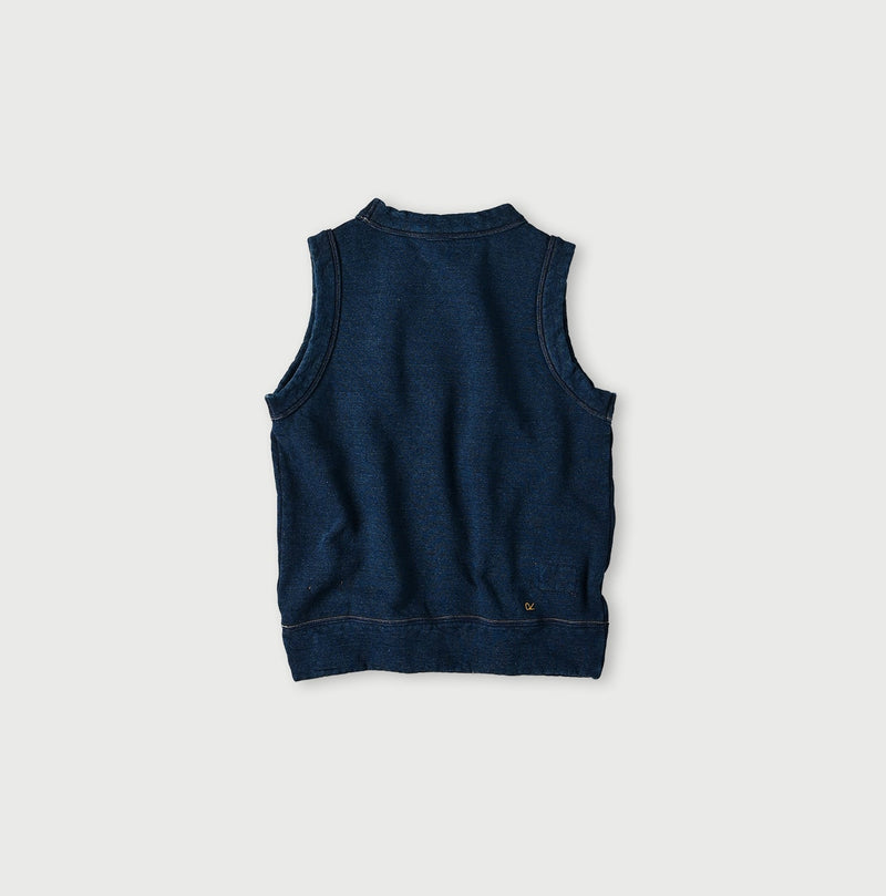45R Indigo Cotton Fleece Vest