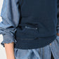 45R Indigo Cotton Fleece Vest