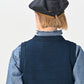 45R Indigo Cotton Fleece Vest