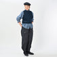 45R Indigo Cotton Fleece Vest