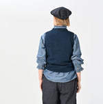 45R Indigo Cotton Fleece Vest