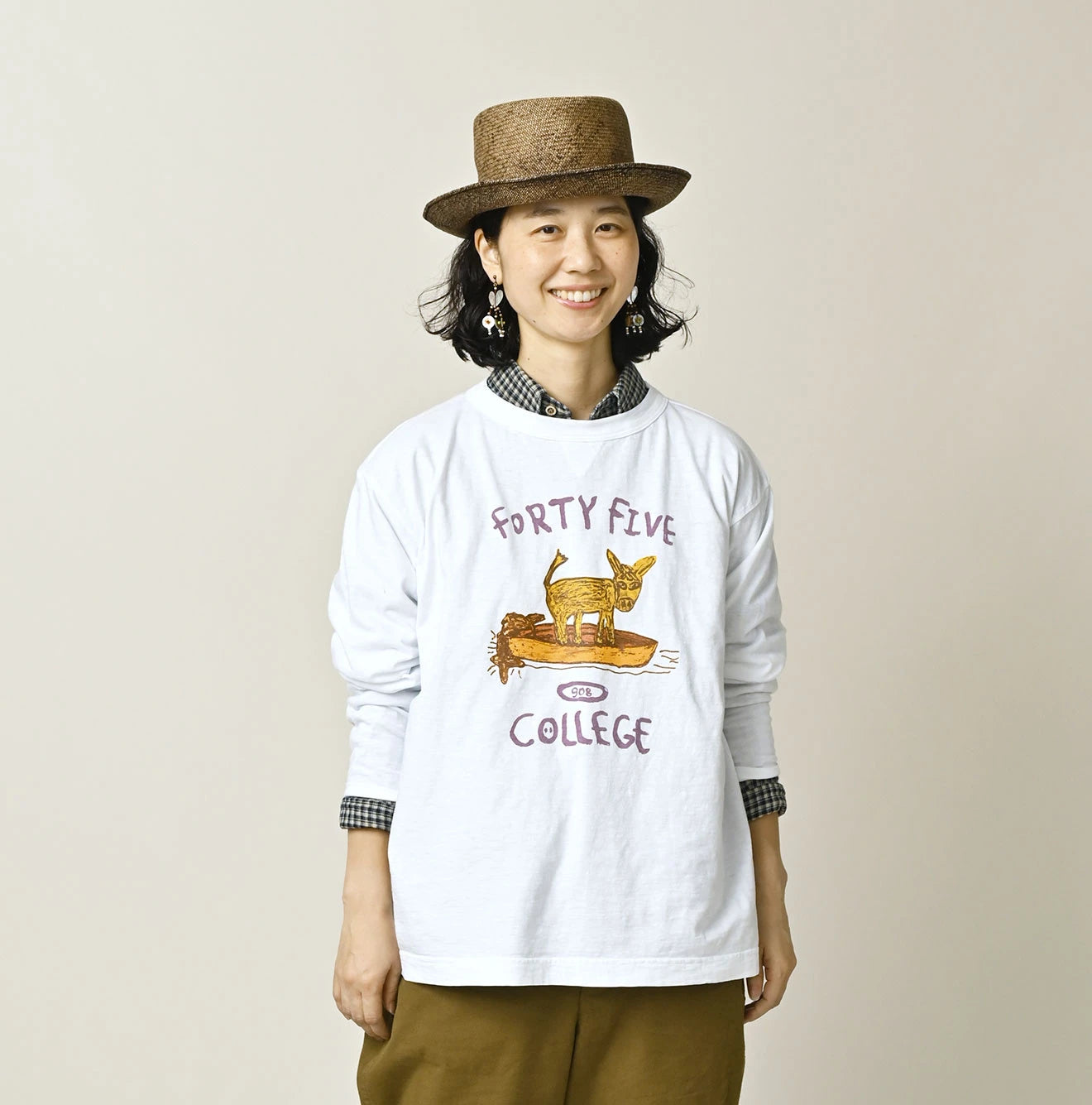 45R Donkey College 908 Long Sleeve T-shirt - Image 5