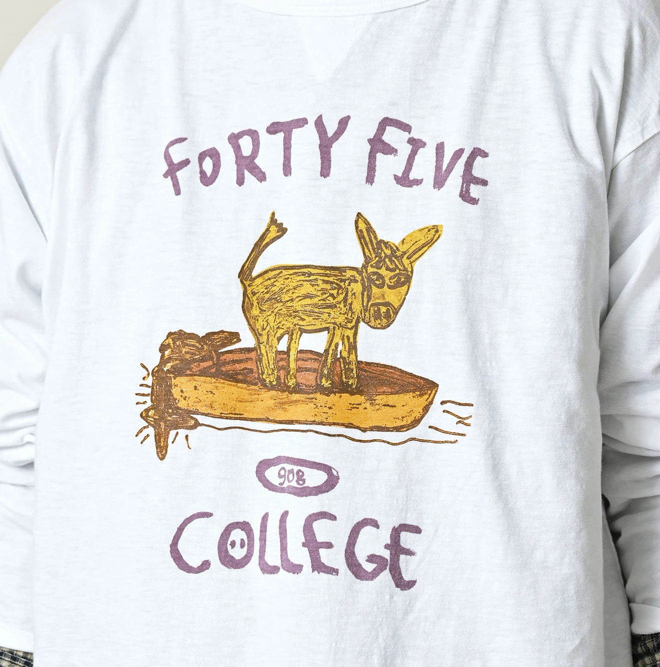 45R Donkey College 908 Long Sleeve T-shirt - Image 13