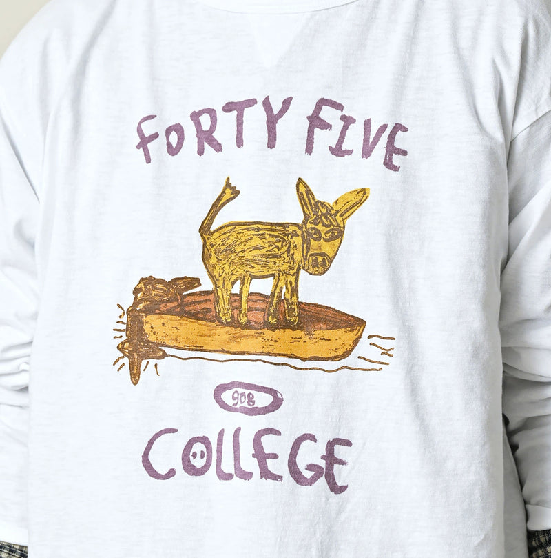 45R Donkey College 908 Long Sleeve T-shirt - Image 13