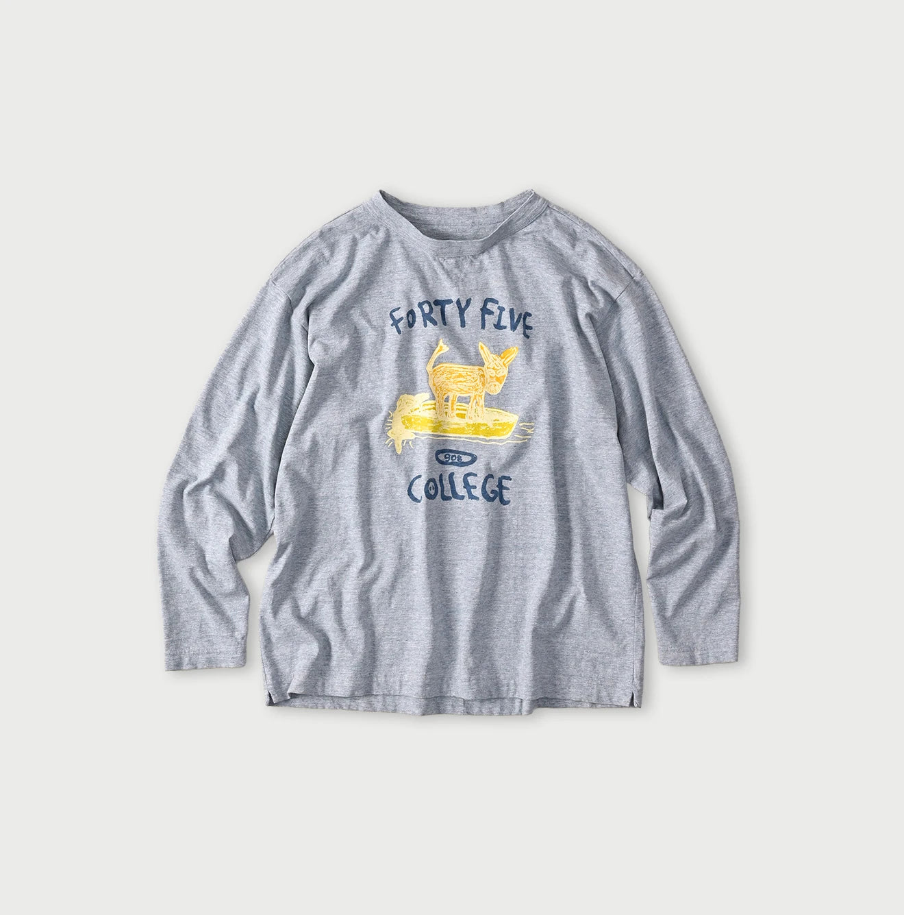 45R Donkey College 908 Long Sleeve T-shirt (Top-Dyed) - Image 2