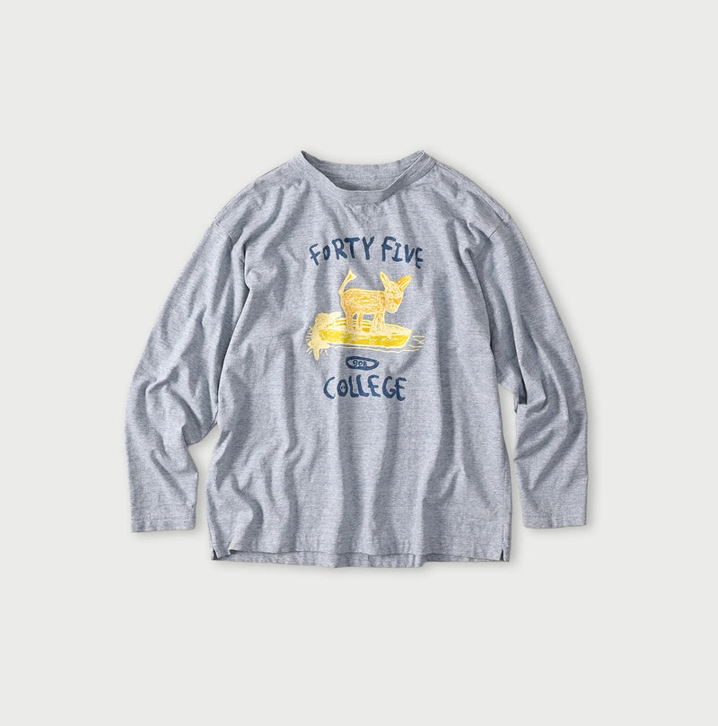 45R Donkey College 908 Long Sleeve T-shirt (Top-Dyed) - Image 2