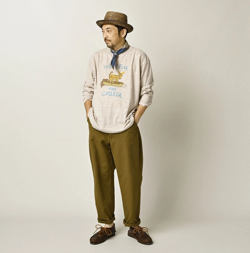 45R Donkey College 908 Long Sleeve T-shirt (Top-Dyed) - Image 6