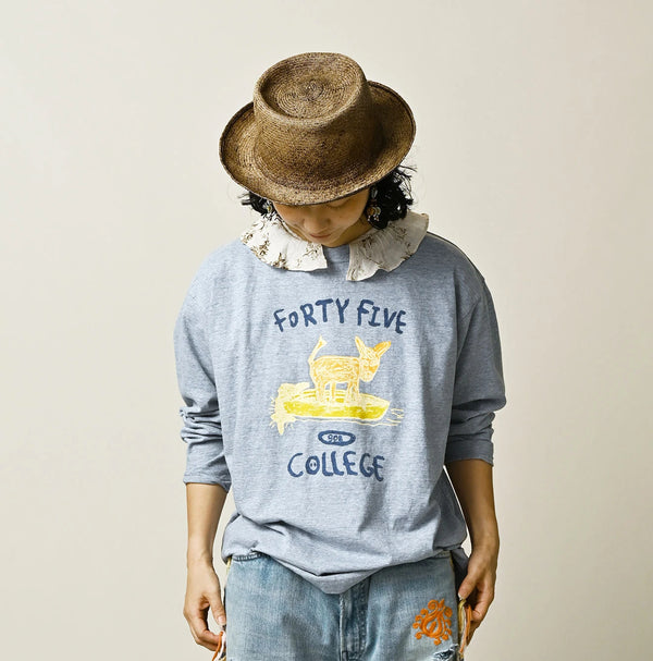 45R Donkey College 908 Long Sleeve T-shirt (Top-Dyed)