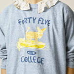 45R Donkey College 908 Long Sleeve T-shirt (Top-Dyed)